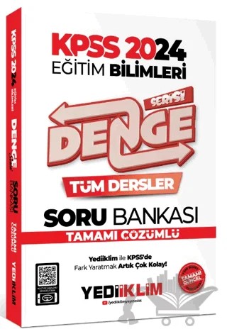 KPSS Eğitim Bilimleri Denge Serisi Tamamı Çözümlü Tüm Dersler Soru Bankası – Kolektif – Yediiklim Yayınları kitap kapağı