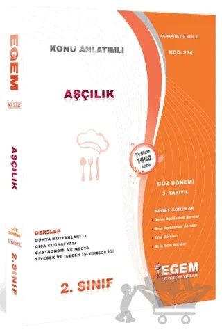 2. Sınıf Aşçılık Güz Dönemi 3. Yarıyıl Tüm Dersler Konu Anlatımlı Soru Bankası (234) – Kolektif – Egem Eğitim Yayınları kitap kapağı