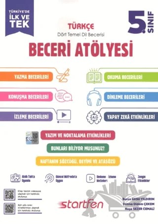 5. Sınıf Beceri Atölyesi – Burcu Aksu Yıldırım, Neşe Sezer Cemali, Fatma Didem Çekem – Startfen Yayınları kitap kapağı