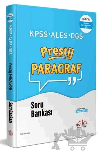 KPSS - ALES - DGS Prestij Paragraf Soru Bankası – Kolektif – Editör Yayınevi kitap kapağı