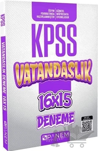2022 KPSS Genel Kültür Çözümlü Vatandaşlık 16x15 Deneme – Kolektif – Panem Yayınları kitap kapağı
