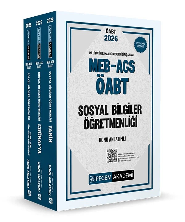 2026 MEB AGS ÖABT Sosyal Bilgiler Öğretmenliği Konu Anlatımlı (3 Kitap) – Değerli Öğretmenlerimiz – Pegem Akademi Yayıncılık kitap kapağı