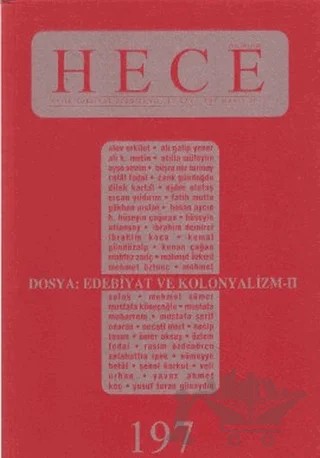 Hece Aylık Edebiyat Dergisi Sayı: 197 – Hece Dergisi kitap kapağı