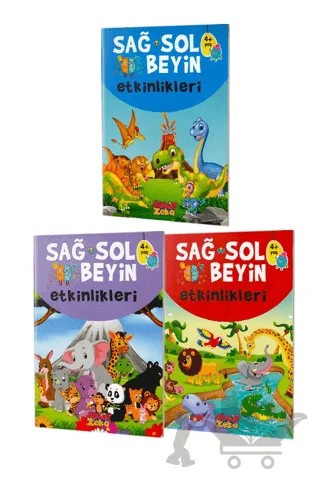 Sağ ve Sol Beyin Etkinlikleri Seti (4+Yaş) – Kolektif – Aktif Zeka Yayınları kitap kapağı