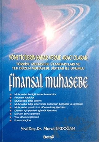Finansal Muhasebe – Murat Erdoğan – Beta Yayınevi kitap kapağı
