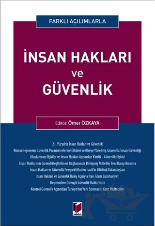 İnsan Hakları ve Güvenlik – Ömer Özkaya – Adalet Yayınevi kitap kapağı