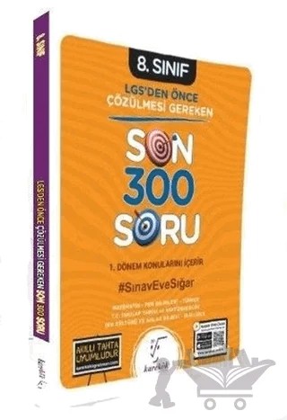 8. Sınıf LGS'den Önce Çözülmesi Gereken Son 300 Soru – Kolektif – Karekök Yayıncılık kitap kapağı