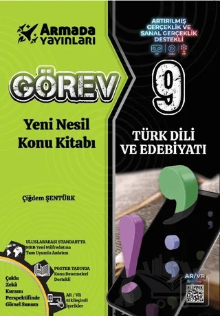 Görev 9. Sınıf Türk Dili ve Edebiyatı Yeni Nesil Konu Kitabı – Çiğdem Şentürk – Armada Yayınları kitap kapağı