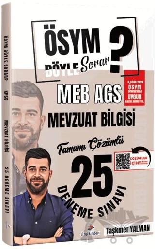 ÖSYM Böyle Sorar 2026 MEB AGS Mevzuat Bilgisi Tamamı PDF Çözümlü 25 Deneme Sınavı – Taşkıner Yalman – Dizgi Kitap kitap kapağı
