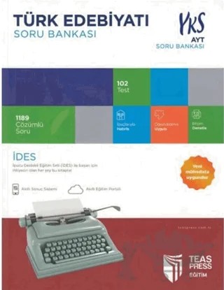 AYT Türk Edebiyatı Soru Bankası – Kolektif – Teas Press kitap kapağı