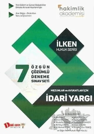 Hakimlik Akademisi İdari Yargı 7'li Çözümlü Deneme Sınavı – Barış Küçük – Dahi Adam Yayıncılık kitap kapağı
