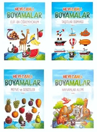 Heyecanlı Boyamalar Seti 4 Kitap – Burak Çakmak – Menekşe Kitap kitap kapağı