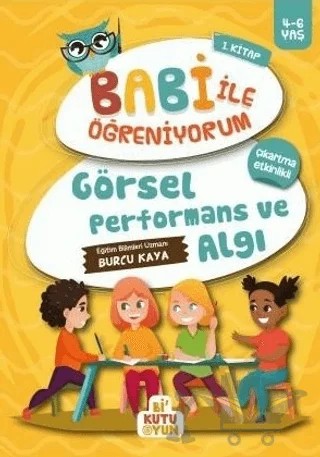 Görsel Performans ve Algı - Babi ile Öğreniyorum 1.Kitap – Burcu Kaya – Bi Kutu Oyun kitap kapağı