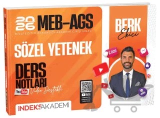 2026 MEB-AGS Sözel Yetenek Video Ders Notları – Kolektif – İndeks Akademi Yayıncılık kitap kapağı