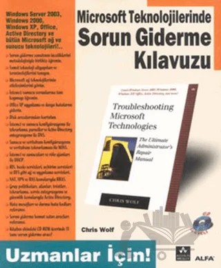 Microsoft Teknolojilerinde Sorun Giderme Kılavuzu – Cris Wolf – Alfa Yayınları kitap kapağı