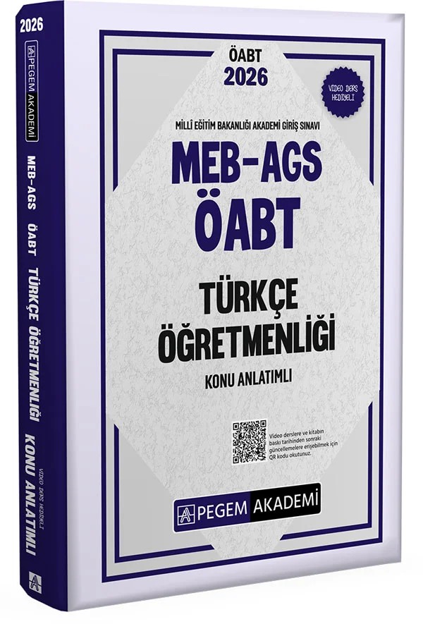 2026 MEB AGS ÖABT Türkçe Öğretmenliği Konu Anlatımlı – Pegem Akademi Yayıncılık kitap kapağı