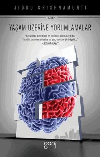 Yaşam Üzerine Yorumlamalar 1.Kitap – J. Krishnamurti – Ganj Kitap kitap kapağı