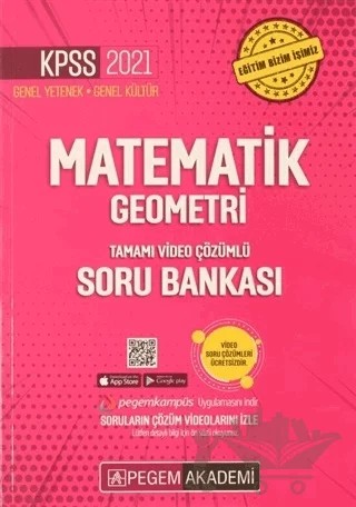 2021 KPSS Geometri Genel Yetenek Genel Kültür Soru Bankası – Kolektif – Pegem Akademi Yayıncılık kitap kapağı