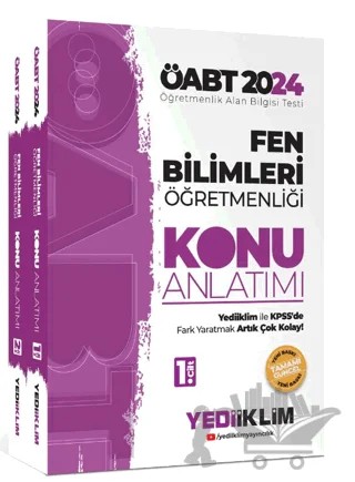 2024 ÖABT Fen Bilimleri Öğretmenliği Konu Anlatımı 1. ve 2 .Cilt – Kolektif – Yediiklim Yayınları kitap kapağı