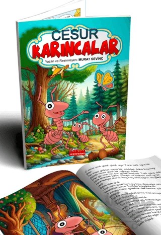 Cesur Karıncalar (Renkli Resimli 1. ve 2. Sınıflara - 6+Yaş) – Murat Sevinç – Bordo Ressam kitap kapağı