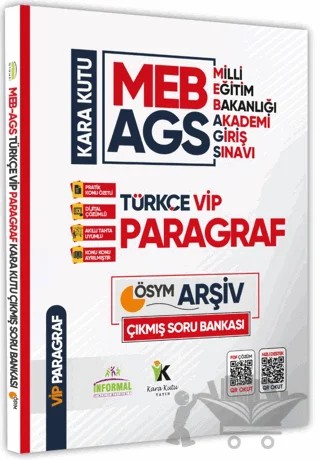 MEB-AGS Türkçenin Kara Kutusu VİP PARAGRAF 3 ÖSYM Çıkmış Soru Arşivi Bankası Konu Özetli Çözümlü – Kolektif – Karakutu Yayın kitap kapağı