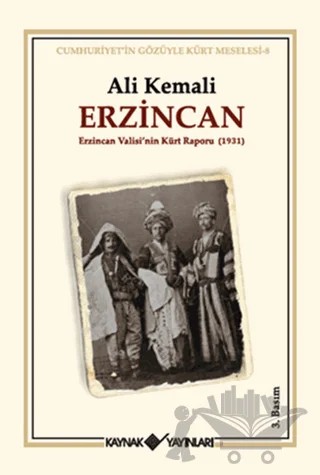 Erzincan – Ali Kemali – Kaynak Yayınları kitap kapağı
