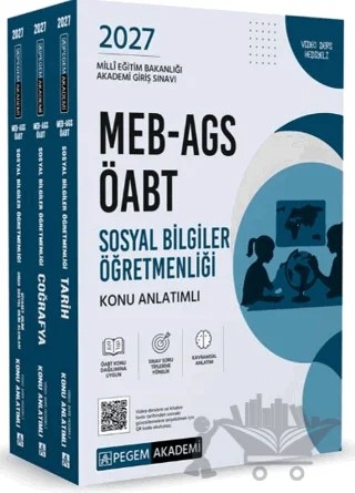 2027 MEB-AGS ÖABT Sosyal Bilgiler Öğretmenliği Konu Anlatımlı (3 Kitap) – Kolektif – Pegem Akademi Yayıncılık kitap kapağı