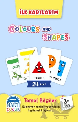 Colours and Shapes - İlk Kartlarım – Kolektif – Martı Çocuk Yayınları kitap kapağı