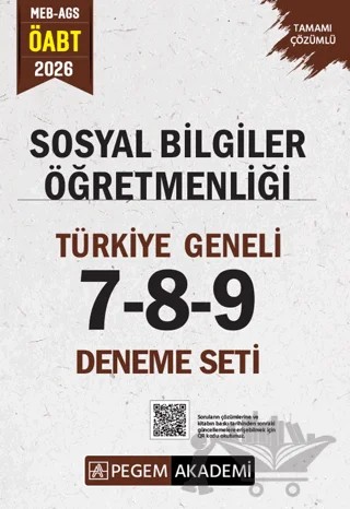 2026 MEB AGS ÖABT Sosyal Bilgiler Öğretmenliği Tamamı Çözümlü Türkiye Geneli 7-8-9 (3'lü Deneme Seti) – Kolektif – Pegem Akademi Yayıncılık kitap kapağı