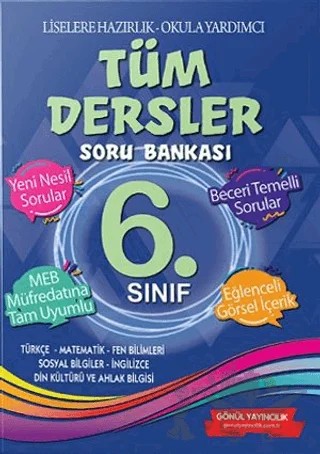 6. Sınıf Tüm Dersler Soru Bankası – Kolektif – Gönül Yayıncılık kitap kapağı