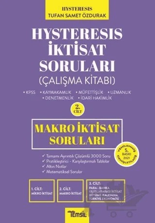Hysteresis İktisat Soruları Cilt: 2 - Makro İktisat – Tufan Samet Özdurak – Temsil Kitap kitap kapağı