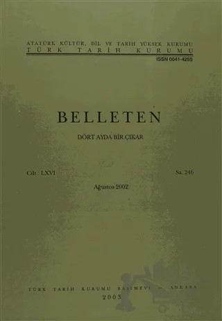 Belleten Sayı: 246 Cilt: 66 – Türk Tarih Kurumu Yayınları kitap kapağı