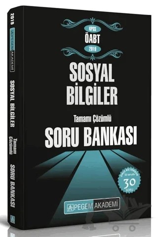 2019 KPSS ÖABT Sosyal Bilgiler Tamamı Çözümlü Soru Bankası – Kolektif – Pegem Akademi Yayıncılık kitap kapağı