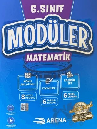 6. Sınıf Matematik Modüler Konu Anlatım Fasikülleri – Kolektif – Arena Yayınları kitap kapağı