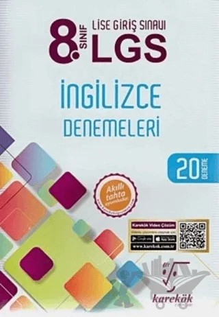 8. Sınıf LGS İngilizce Denemeleri 20 Deneme – Nurdan Karbuz – Karekök Yayıncılık kitap kapağı