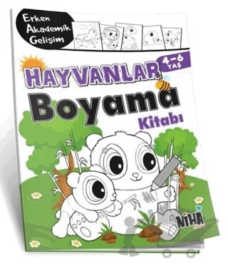 EAG Hayvanlar Boyama Kitabı 4-6 Yaş – Kolektif – Niha Çocuk kitap kapağı