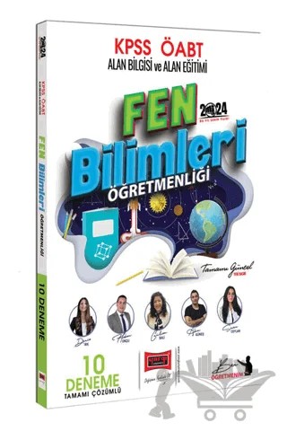2024 ÖABT Fen Bilimleri Tamamı Çözümlü 10 Deneme Sınavı – Kolektif – Yargı Yayınevi kitap kapağı