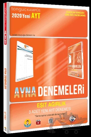 AYT Eşit Ağırlık 2020 Ayna Denemeleri – Kolektif – Tonguç Akademi kitap kapağı