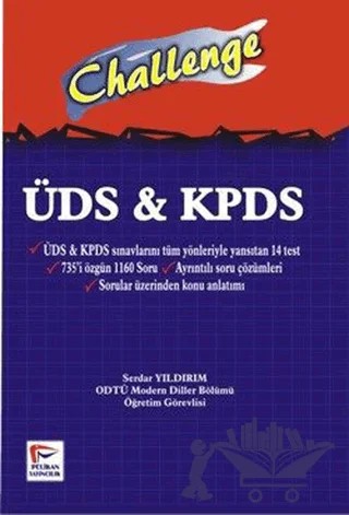 Challenge ÜDS ve KPDS – Serdar Yıldırım – Pelikan Tıp Teknik Yayıncılık kitap kapağı