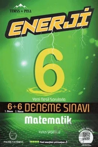 Palme 6. Sınıf Enerji Matematik 6+6 Deneme Sınavı – Yunus Şaşıoğlu – Palme Yayınları kitap kapağı