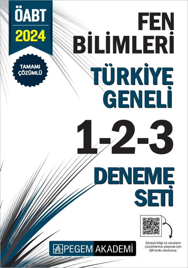 2024 KPSS ÖABT Fen Bilimleri Tamamı Çözümlü Türkiye Geneli 1-2-3 (3'lü Deneme Seti) – 3 (3'lü Deneme Seti) – Pegem Akademi Yayıncılık kitap kapağı