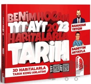 TYT-AYT Tarih 3D Haritalarla Konu Anlatımı – Ramazan Yetgin, Sadettin Akyayla – Benim Hocam Yayınları kitap kapağı