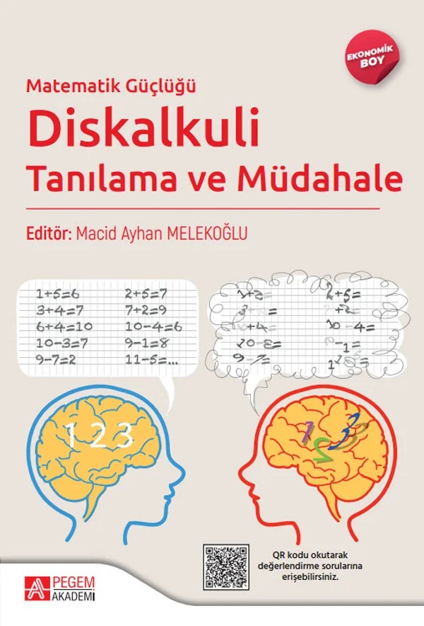 Matematik Güçlüğü Diskalkuli Tanılama ve Müdahale - (Ekonomik Boy) – (Ekonomik Boy) – Pegem Akademi Yayıncılık kitap kapağı