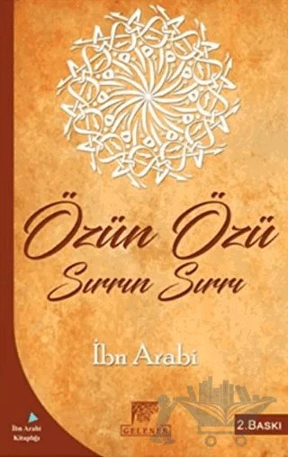 Özün Özü Sırrın Sırrı – Muhyiddin İbn Arabi – Gelenek Yayıncılık kitap kapağı