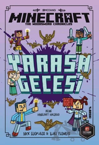 Minecraft - Yarasa Gecesi – Nick Eliopulos – XLIBRIS kitap kapağı
