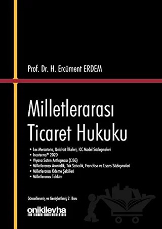 Milletlerarası Ticaret Hukuku – H. Ercüment Erdem – On İki Levha Yayınları kitap kapağı