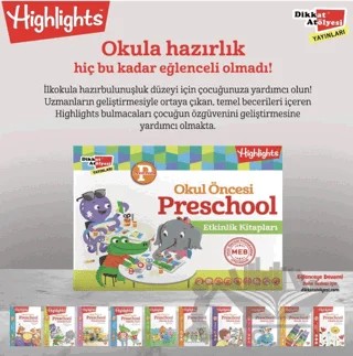 Highlights Okul Öncesi Preschool Etkinlik Kitapları 10'lu Eğitim Seti – Kolektif – Dikkat Atölyesi Yayınları kitap kapağı