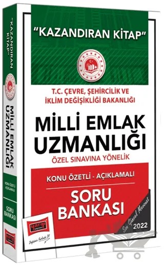 2022 GYS Çevre Şehircilik ve İklim Değişikliği Bakanlığı Personeli İçin Milli Emlak Uzmanlığı Özel Sınavına Yönelik Konu Özetli Açıklamalı Soru Bankası – Kolektif – Yargı Yayınevi kitap kapağı