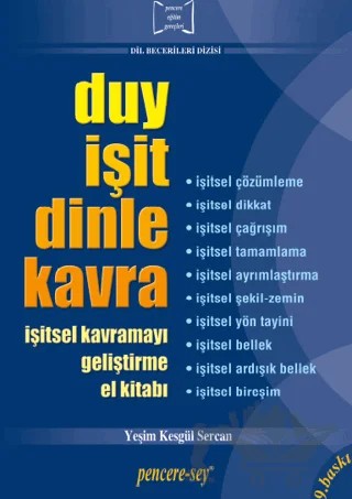 Duy İşit Dinle Kavra – Yeşim Kesgül Sercan – Pencere Sağlık Eğitim Yayınları kitap kapağı