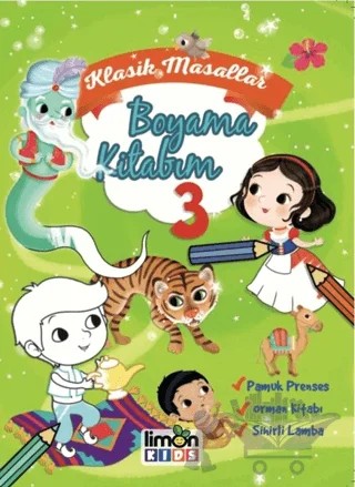 Klasik Masallar Boyama Kitabım 3 – Kolektif – limonKIDS kitap kapağı